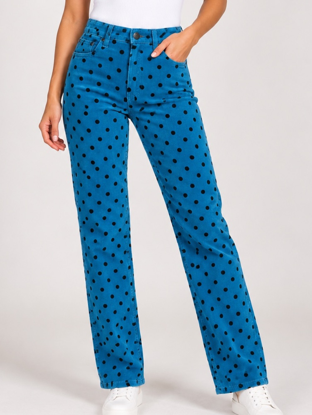 Adriano Goldschmeied corduroy polkadot pants